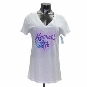 Nwt Mermaid Life White S/S Graphic T-Shirt XL